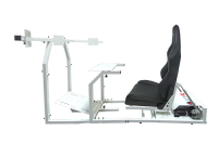 GTR Simulator - GTR Simulator GTM motion Model Frame with Seat and Triple Monitor Stand (Motor, Shifter Holder, Seat Slider Included) Diamond Silver - Image 11