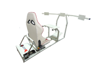 GTR Simulator - GTR Simulator GTM motion Model Frame with Seat and Triple Monitor Stand (Motor, Shifter Holder, Seat Slider Included) Diamond Silver - Image 17