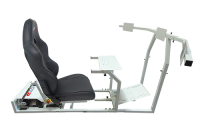 GTR Simulator - GTR Simulator GTM motion Model Frame with Seat and Triple Monitor Stand (Motor, Shifter Holder, Seat Slider Included) Diamond Silver - Image 10