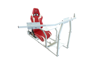 GTR Simulator - GTR Simulator GTM motion Model Frame with Seat and Triple Monitor Stand (Motor, Shifter Holder, Seat Slider Included) Diamond Silver - Image 21