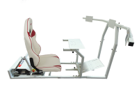 GTR Simulator - GTR Simulator GTM motion Model Frame with Seat and Triple Monitor Stand (Motor, Shifter Holder, Seat Slider Included) Diamond Silver - Image 18