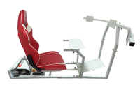 GTR Simulator - GTR Simulator GTM motion Model Frame with Seat and Triple Monitor Stand (Motor, Shifter Holder, Seat Slider Included) Diamond Silver - Image 25