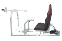 GTR Simulator - GTR Simulator GTM motion Model Frame with Seat and Triple Monitor Stand (Motor, Shifter Holder, Seat Slider Included) Diamond Silver - Image 28