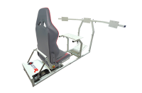 GTR Simulator - GTR Simulator GTM motion Model Frame with Seat and Triple Monitor Stand (Motor, Shifter Holder, Seat Slider Included) Diamond Silver - Image 31