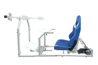 GTR Simulator - GTR Simulator GTM motion Model Frame with Seat and Triple Monitor Stand (Motor, Shifter Holder, Seat Slider Included) Alpine White - Image 6