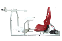 GTR Simulator - GTR Simulator GTM motion Model Frame with Seat and Triple Monitor Stand (Motor, Shifter Holder, Seat Slider Included) Alpine White - Image 24