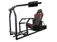 GTR Simulator - GTR Simulator GTM motion Model Frame with Seat and Triple Monitor Stand (Motor, Shifter Holder, Seat Slider Included) Diamond Silver - Image 64