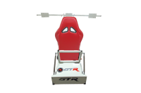 GTR Simulator - GTR Simulator GTM motion Model Frame with Seat and Triple Monitor Stand (Motor, Shifter Holder, Seat Slider Included) White with Red - Image 22