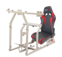 GTR Simulator - GTR Simulators Racing Simulator with Adjustable Leatherette Seat, Mounts for Steering Wheel, Pedals, Shifter & Monitor(s) Large Size Monitor Stand (MAX 3x39in or Single 70in) - Image 8