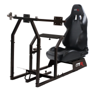 GTR Simulator - GTR Simulators Racing Simulator with Adjustable Leatherette Seat, Mounts for Steering Wheel, Pedals, Shifter & Monitor(s) Large Size Monitor Stand (MAX 3x39in or Single 70in) - Image 22