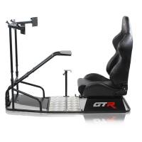 GTR Simulator - GTR Simulator GTSF Model Racing Simulator with Gear Shifter & Steering Mounts, Monitor Mount and Real Racing Seat White with Red - Image 7