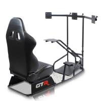 GTR Simulator - GTR Simulator GTSF Model Racing Simulator with Gear Shifter & Steering Mounts, Monitor Mount and Real Racing Seat White with Red - Image 9