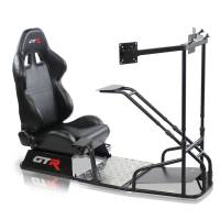 GTR Simulator - GTR Simulator GTSF Model Racing Simulator with Gear Shifter & Steering Mounts, Monitor Mount and Real Racing Seat White with Red - Image 13