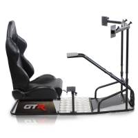 GTR Simulator - GTR Simulator GTSF Model Racing Simulator with Gear Shifter & Steering Mounts, Monitor Mount and Real Racing Seat White with Red - Image 11