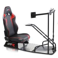 GTR Simulator - GTR Simulator GTSF Model Racing Simulator with Gear Shifter & Steering Mounts, Monitor Mount and Real Racing Seat White with Red - Image 27