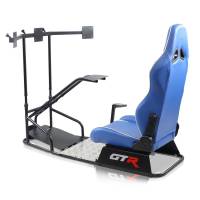 GTR Simulator - GTR Simulator GTSF Model Racing Simulator with Gear Shifter & Steering Mounts, Monitor Mount and Real Racing Seat White with Red - Image 33