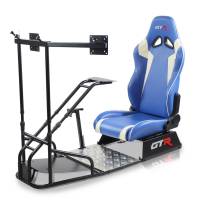 GTR Simulator - GTR Simulator GTSF Model Racing Simulator with Gear Shifter & Steering Mounts, Monitor Mount and Real Racing Seat White with Red - Image 43