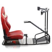 GTR Simulator - GTR Simulator GTSF Model Racing Simulator with Gear Shifter & Steering Mounts, Monitor Mount and Real Racing Seat White with Red - Image 49