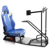 GTR Simulator - GTR Simulator GTSF Model Racing Simulator with Gear Shifter & Steering Mounts, Monitor Mount and Real Racing Seat White with Red - Image 45