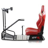 GTR Simulator - GTR Simulator GTSF Model Racing Simulator with Gear Shifter & Steering Mounts, Monitor Mount and Real Racing Seat White with Red - Image 57