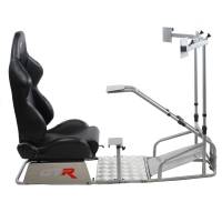 GTR Simulator - GTR Simulator GTSF Model Racing Simulator with Gear Shifter & Steering Mounts, Monitor Mount and Real Racing Seat White with Red - Image 85