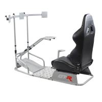 GTR Simulator - GTR Simulator GTSF Model Racing Simulator with Gear Shifter & Steering Mounts, Monitor Mount and Real Racing Seat White with Red - Image 87