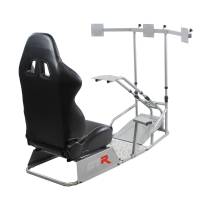 GTR Simulator - GTR Simulator GTSF Model Racing Simulator with Gear Shifter & Steering Mounts, Monitor Mount and Real Racing Seat White with Red - Image 93