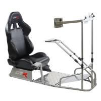 GTR Simulator - GTR Simulator GTSF Model Racing Simulator with Gear Shifter & Steering Mounts, Monitor Mount and Real Racing Seat White with Red - Image 95