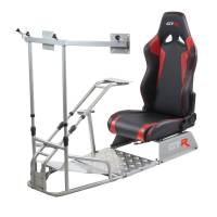 GTR Simulator - GTR Simulator GTSF Model Racing Simulator with Gear Shifter & Steering Mounts, Monitor Mount and Real Racing Seat White with Red - Image 103