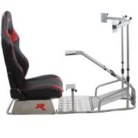 GTR Simulator - GTR Simulator GTSF Model Racing Simulator with Gear Shifter & Steering Mounts, Monitor Mount and Real Racing Seat White with Red - Image 105