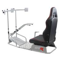 GTR Simulator - GTR Simulator GTSF Model Racing Simulator with Gear Shifter & Steering Mounts, Monitor Mount and Real Racing Seat White with Red - Image 109