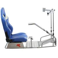 GTR Simulator - GTR Simulator GTSF Model Racing Simulator with Gear Shifter & Steering Mounts, Monitor Mount and Real Racing Seat White with Red - Image 113