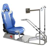 GTR Simulator - GTR Simulator GTSF Model Racing Simulator with Gear Shifter & Steering Mounts, Monitor Mount and Real Racing Seat White with Red - Image 125