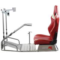 GTR Simulator - GTR Simulator GTSF Model Racing Simulator with Gear Shifter & Steering Mounts, Monitor Mount and Real Racing Seat White with Red - Image 137