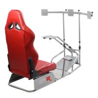 GTR Simulator - GTR Simulator GTSF Model Racing Simulator with Gear Shifter & Steering Mounts, Monitor Mount and Real Racing Seat White with Red - Image 141