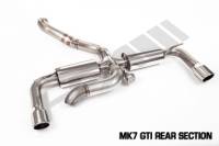 HPA - HPA Cat-Back Street Exhaust w/ Center Muffler for Mk7 VW Golf GTI, Black tip - Image 3