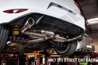 HPA Cat-Back Street Exhaust w/ Center Muffler for Mk7 VW Golf GTI, Black tip