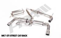 HPA - HPA Cat-Back Street Exhaust w/ Center Muffler for Mk7 VW Golf GTI, Black tip - Image 7