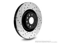 Neuspeed Drilled Front Sport Brake Rotors (345mm) for VW B6 Passat, CC 4 Motion, Mk5 R32, and Mk6 Golf R