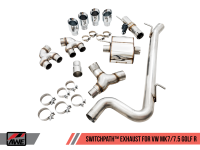 AWE Tuning - AWE Tuning Mk7 Golf R SwitchPath Exhaust w/Chrome Silver Tips 102mm - Image 2