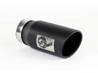 aFe - aFe Power Diesel Exhaust Tip Black- 4 in In x 5 out X 12 in Long Bolt On (Right) - Image 1