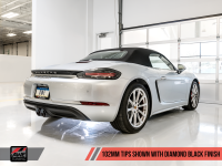 AWE Tuning - AWE Tuning Porsche 718 Boxster / Cayman Touring Edition Exhaust - Diamond Black Tips - Image 4