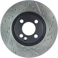 StopTech Sport Drilled/Slotted Brake Rotor; Front Left