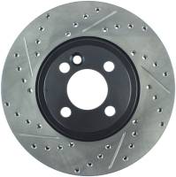 StopTech Sport Drilled/Slotted Brake Rotor; Front Right