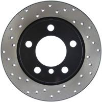 StopTech Sport Cross Drilled Brake Rotor; Rear Right