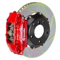 Brembo 01-07 C-Class Rear GT BBK 4 Piston Cast 2pc 328x28 2pc Rotor Slotted Type1-Red - 2C2.6009A2