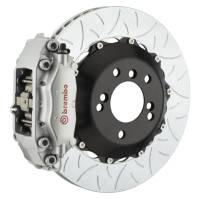 Brembo 02-05 7-Series (Thro. 3/5 Prod) Rr GT BBK 4Pist Cast 2pc 345x28 2pc Rotor Slot Type3-Silver - 2C3.8005A3