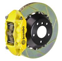 Brembo 06-08 Z4 M-Coupe/Roadster Rear GT BBK 4 Piston Cast 345x28 2pc Rotor Slotted Type1-Yellow - 2P2.8004A5