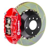 Brembo 03-07 Cayenne/S/Turbo Rr GT BBK 4Pis Cast 380x28 2pc Rotor Slotted Type1-Red - 2P2.9001A2