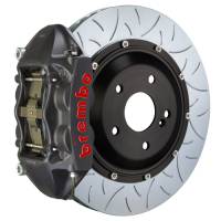 Brembo 01-06 M3 Rear GTS BBK 4 Piston Cast 345x28 2pc Rotor Slotted Type-3-Black HA - 2P3.8002AS